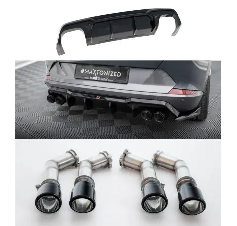 Rajout Du Pare-Chocs Arriere V.3 + Conseils d'échappement Cupra Formentor VZ Mk1 / Mk1 Facelift Rajout Du Pare-Chocs Arriere V.3 + Conseils d'échappement Cupra Formentor VZ Mk1 / Mk1 Facelift