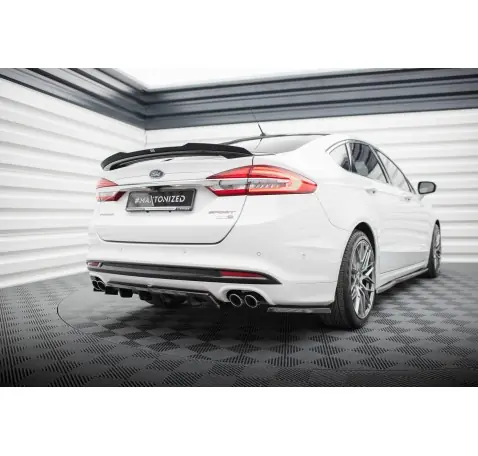 Arriere Splitter (avec une barre verticale) Ford Mondeo Sport Mk5 Facelift / Fusion Sport Mk2 Facelift