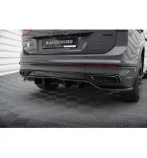 Arriere Splitter (avec une barre verticale) Volkswagen Tiguan R-Line Mk2 Facelift