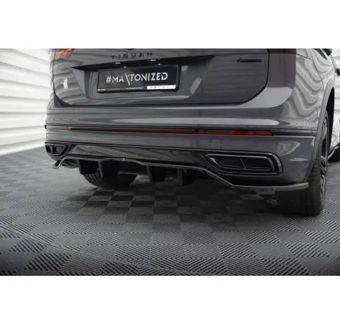 Arriere Splitter (avec une barre verticale) Volkswagen Tiguan R-Line Mk2 Facelift