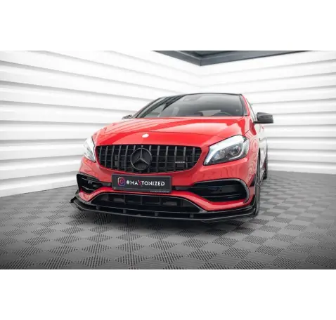 Street Pro Lame Du Pare-Chocs Avant + Flaps Mercedes-Benz A 45 AMG Aero W176 Facelift