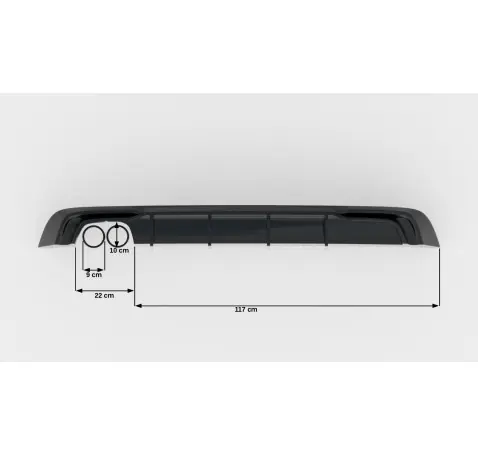 Diffuseur Arrière Complet Audi A3 Sportback 8V Facelift (Version avec double embout d'échappement)