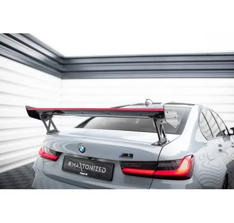 Carbon Spoiler With External Brackets Uprights + LED BMW M3 G80 / M340i G20 / 3 M-Pack G20 / 3 Standard G20