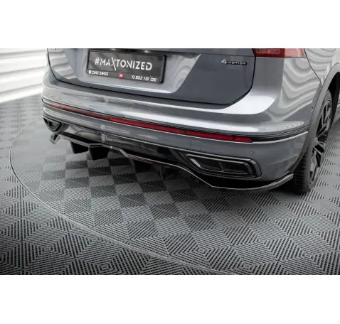 Arriere Splitter (avec une barre verticale) Volkswagen Tiguan Allspace R-Line Mk2 Facelift
