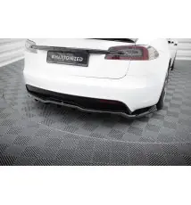 Arriere Splitter (avec une barre verticale) V.1 Tesla Model S Plaid Mk1 Facelift