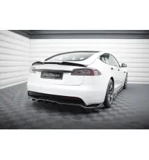Arriere Splitter (avec une barre verticale) V.1 Tesla Model S Plaid Mk1 Facelift