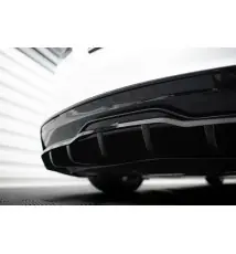 Arriere Splitter (avec une barre verticale) V.2 Tesla Model S Plaid Mk1 Facelift