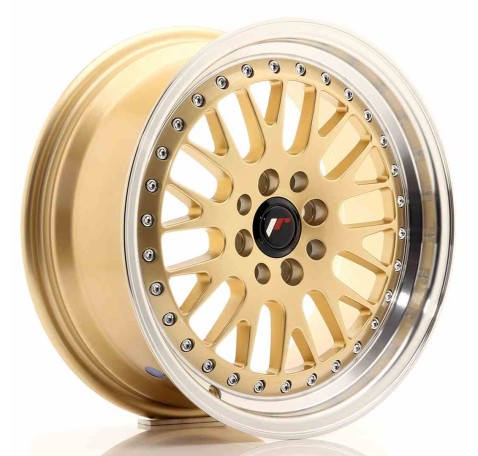 JR Wheels JR10 16x7 ET30 4x100/108 Gold w/Machined Lip