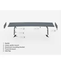 Carbon Spoiler With Internal Brackets Uprights BMW M2 F87 / 2 / 2 M-Pack F22