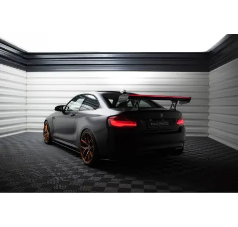 Carbon Spoiler With Internal Brackets Uprights + LED BMW M2 F87 / 2 / 2 M-Pack F22
