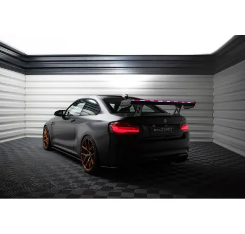 Carbon Spoiler With Internal Brackets Uprights + LED BMW M2 F87 / 2 / 2 M-Pack F22
