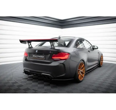 Carbon Spoiler With Internal Brackets Uprights + LED BMW M2 F87 / 2 / 2 M-Pack F22