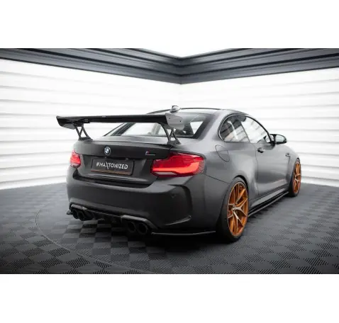 Carbon Spoiler With External Brackets Uprights BMW M2 F87 / 2 / 2 M-Pack F22