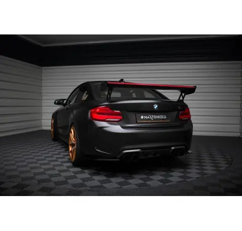 Carbon Spoiler With External Brackets Uprights + LED BMW M2 F87 / 2 / 2 M-Pack F22