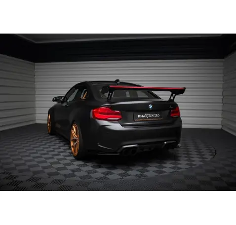 Carbon Spoiler With External Brackets Uprights + LED BMW M2 F87 / 2 / 2 M-Pack F22