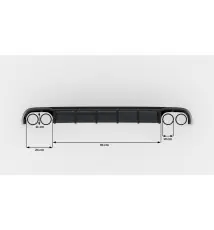 Diffuseur Arrière Complet Audi A6 Sedan / Avant C7 (Version avec double échappement des deux côtés)