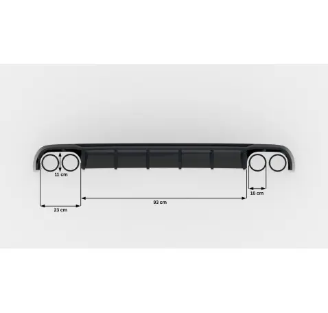 Diffuseur Arrière Complet Audi A6 Sedan / Avant C7 (Version avec double échappement des deux côtés)