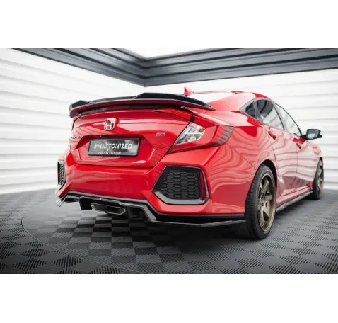 Arriere Splitter (avec une barre verticale) Honda Civic SI Mk10