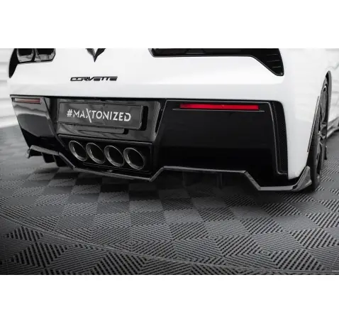 Central Arriere Splitter (avec une barre verticale) Chevrolet Corvette C7