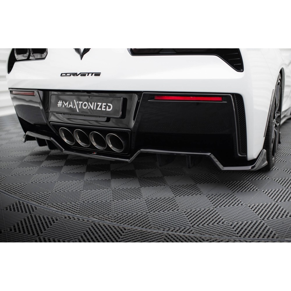 Central Arriere Splitter (avec une barre verticale) Chevrolet Corvette C7