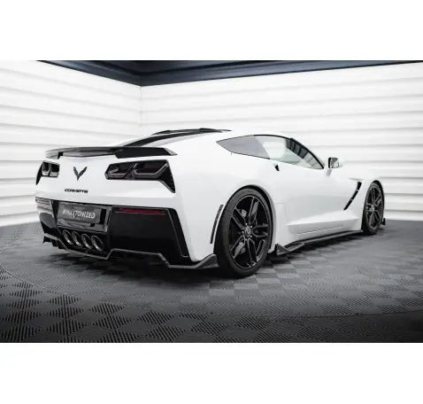 Central Arriere Splitter (avec une barre verticale) Chevrolet Corvette C7