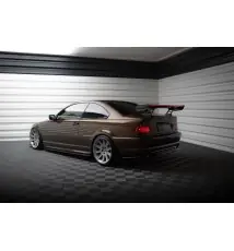 Carbon Spoiler With Internal Brackets Uprights + LED BMW 3 Coupe E46