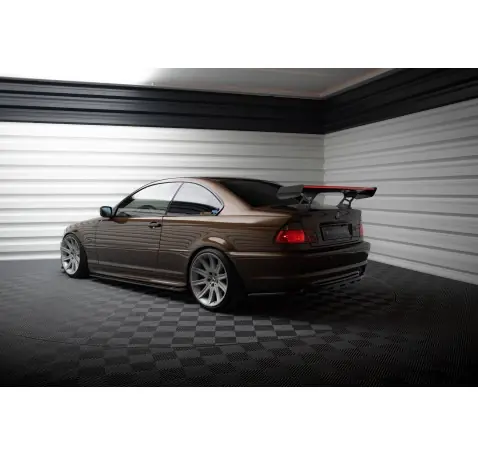 Carbon Spoiler With Internal Brackets Uprights + LED BMW 3 Coupe E46