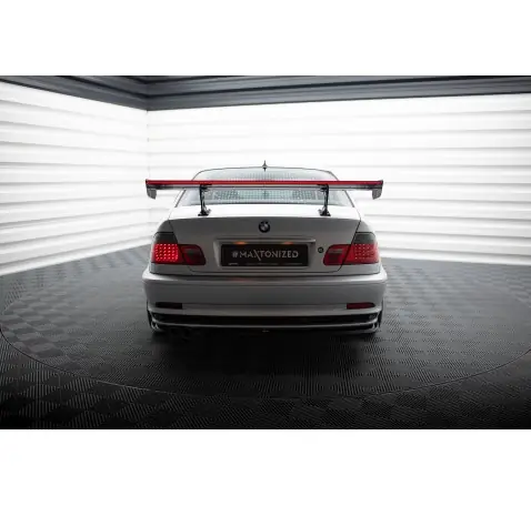Carbon Spoiler With Internal Brackets Uprights + LED BMW 3 Coupe E46