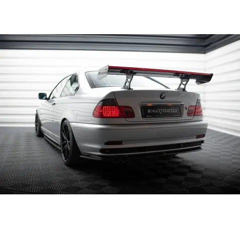 Carbon Spoiler With Internal Brackets Uprights + LED BMW 3 Coupe E46