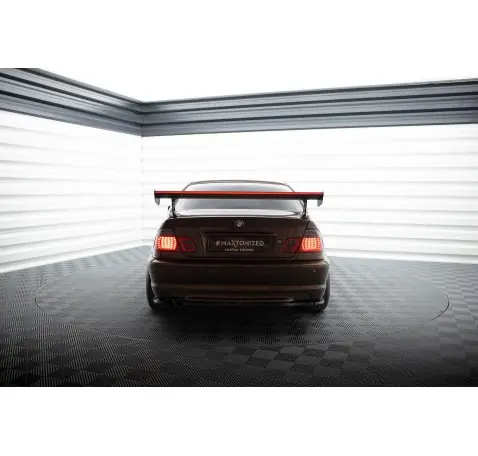Carbon Spoiler With External Brackets Uprights + LED BMW 3 Coupe E46