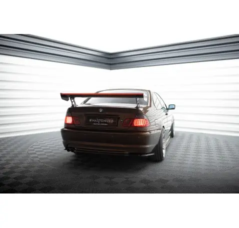 Carbon Spoiler With External Brackets Uprights + LED BMW 3 Coupe E46