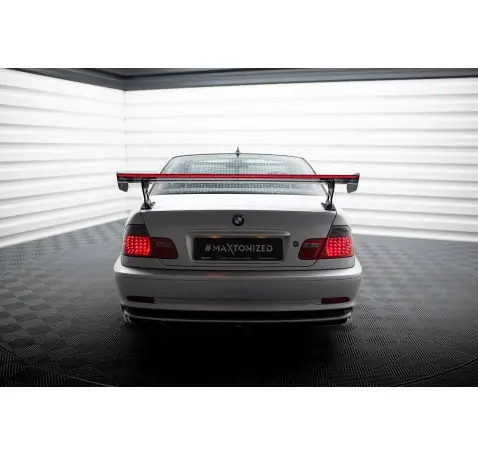 Carbon Spoiler With External Brackets Uprights + LED BMW 3 Coupe E46
