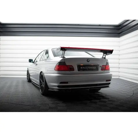 Carbon Spoiler With External Brackets Uprights + LED BMW 3 Coupe E46