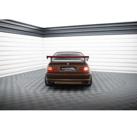 Carbon Spoiler With External Brackets Uprights + LED BMW 3 Coupe E46