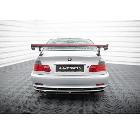 Carbon Spoiler With External Brackets Uprights + LED BMW 3 Coupe E46