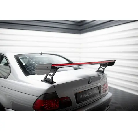 Carbon Spoiler With External Brackets Uprights + LED BMW 3 Coupe E46