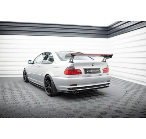 Carbon Spoiler With External Brackets Uprights + LED BMW 3 Coupe E46