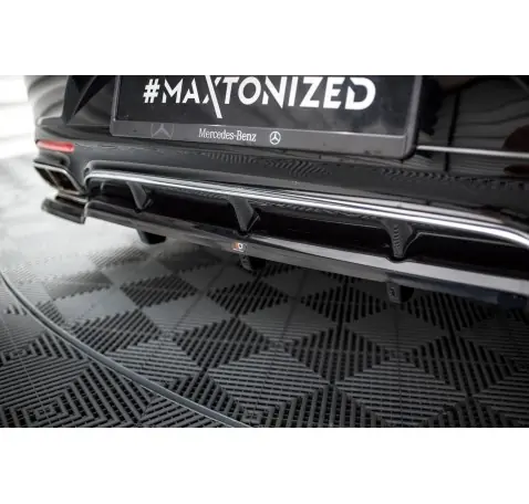Arriere Splitter (avec une barre verticale) Mercedes-Benz S Coupe AMG-Line C217 Facelift