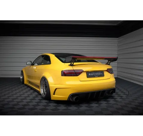 Carbon Spoiler With External Brackets Uprights + LED Audi A5 Coupe 8T