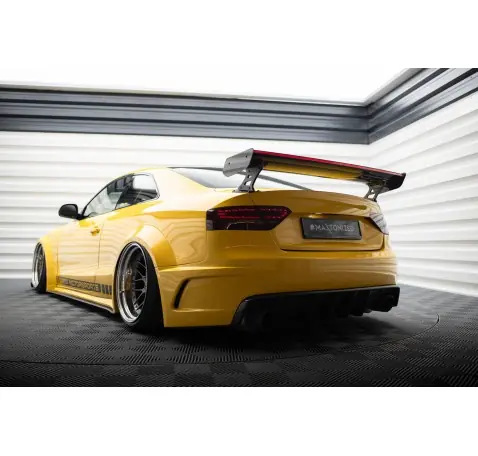 Carbon Spoiler With External Brackets Uprights + LED Audi A5 Coupe 8T
