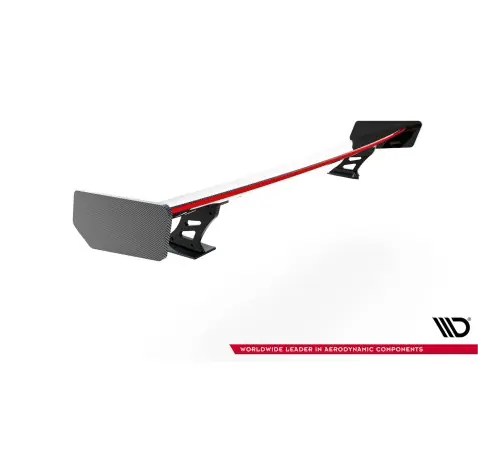 Carbon Spoiler With External Brackets Uprights + LED Audi A5 Coupe 8T