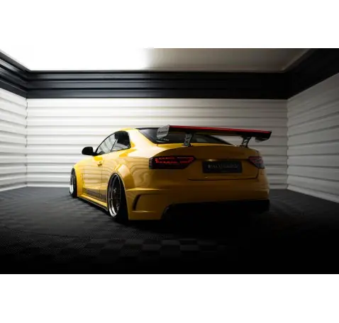 Carbon Spoiler With Internal Brackets Uprights + LED Audi A5 Coupe 8T