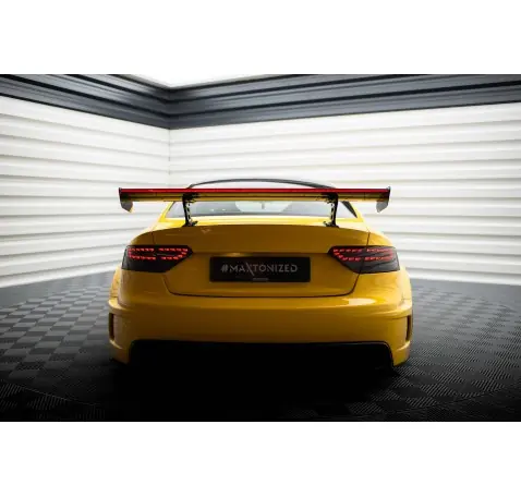 Carbon Spoiler With Internal Brackets Uprights + LED Audi A5 Coupe 8T