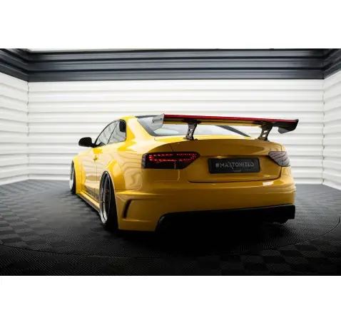 Carbon Spoiler With Internal Brackets Uprights + LED Audi A5 Coupe 8T