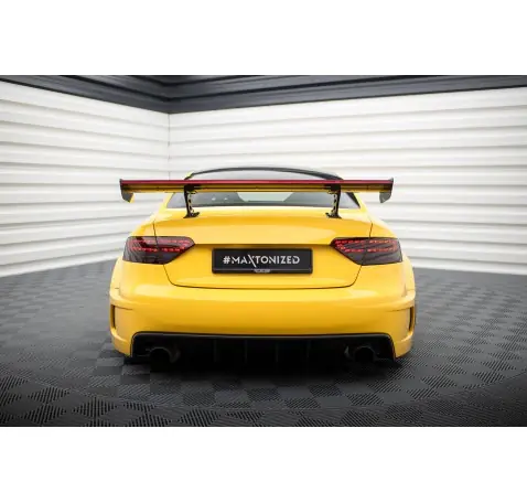 Carbon Spoiler With Internal Brackets Uprights + LED Audi A5 Coupe 8T