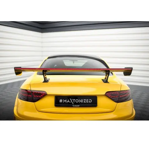 Carbon Spoiler With Internal Brackets Uprights + LED Audi A5 Coupe 8T