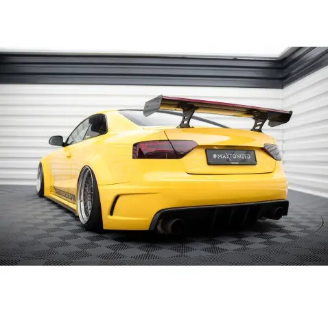 Carbon Spoiler With Internal Brackets Uprights + LED Audi A5 Coupe 8T