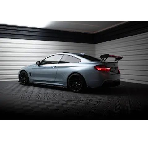 Carbon Spoiler With External Brackets Uprights + LED BMW 4 F32 / 4 F32 M-Pack Coupe