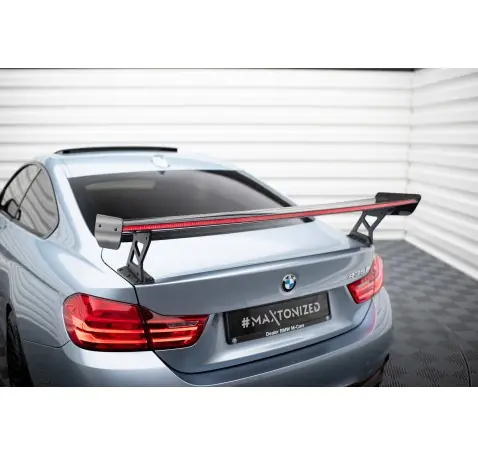 Carbon Spoiler With External Brackets Uprights + LED BMW 4 F32 / 4 F32 M-Pack Coupe
