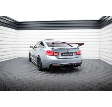 Carbon Spoiler With External Brackets Uprights + LED BMW 4 F32 / 4 F32 M-Pack Coupe